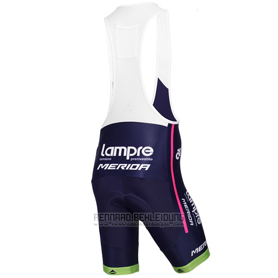 2016 Fahrradbekleidung Lampre Blau und Rosa Trikot Kurzarm und Tragerhose - zum Schließen ins Bild klicken